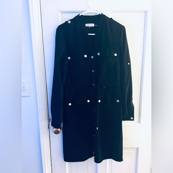 CK Calvin Klein Black Button Down Dress - Picture 7 of 11